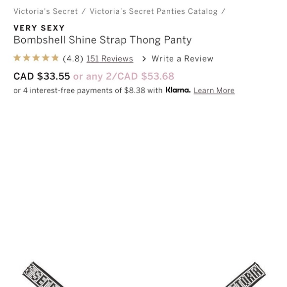 ❗️New❗️never worn Victoria’s Secret shine strap thong panty - Picture 6 of 6